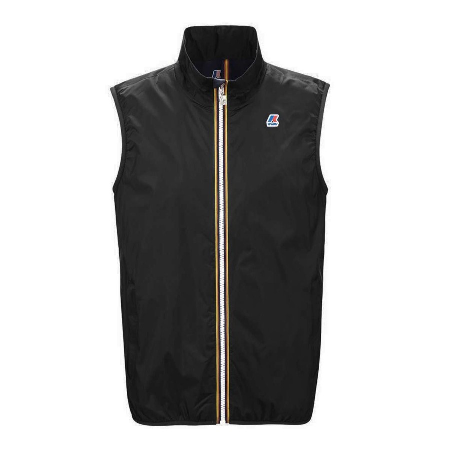 Uomo K-Way Abbigliamento | Gilet Uomo K-Way Valen Stretch Dot Black Pure K6113G 122