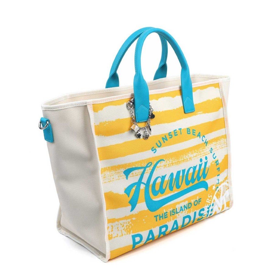 Donna Y Not? Borse A Mano | Borsa Donna Y Not? Tote Bag Hawaii Extra Large Yellow Ama002 121