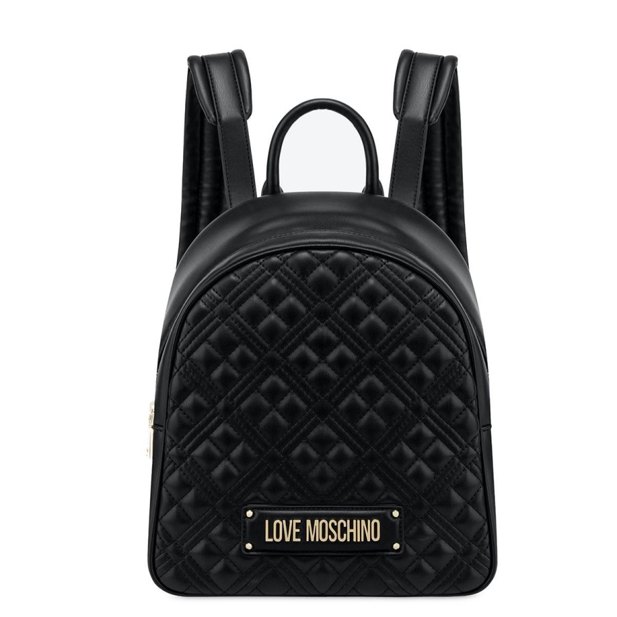 Donna Moschino Zaini | Zaino Donna Love Moschino Backpack Trapuntato Nero Jc4061 223