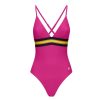 Donna K-Way Costumi Da Mare / Seawear | Costume Donna K-Way Katline Tape Black Pink K00Bfs 121