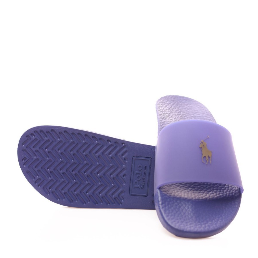 Uomo Ralph Lauren Sandali | Sabot Uomo Ralph Lauren Polo Slide Dark Purple 809-892946 122