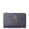 Donna Gattinoni Portafogli | Portafoglio Donna Gattinoni Roma Wallet Flip Clip Lady Blue Bendy8262 123