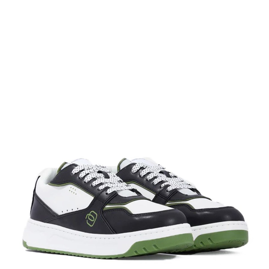 Uomo Piquadro Sneakers | Scarpa Uomo Piquadro Sneakers Urban Nero E Verde Sn6171 Co