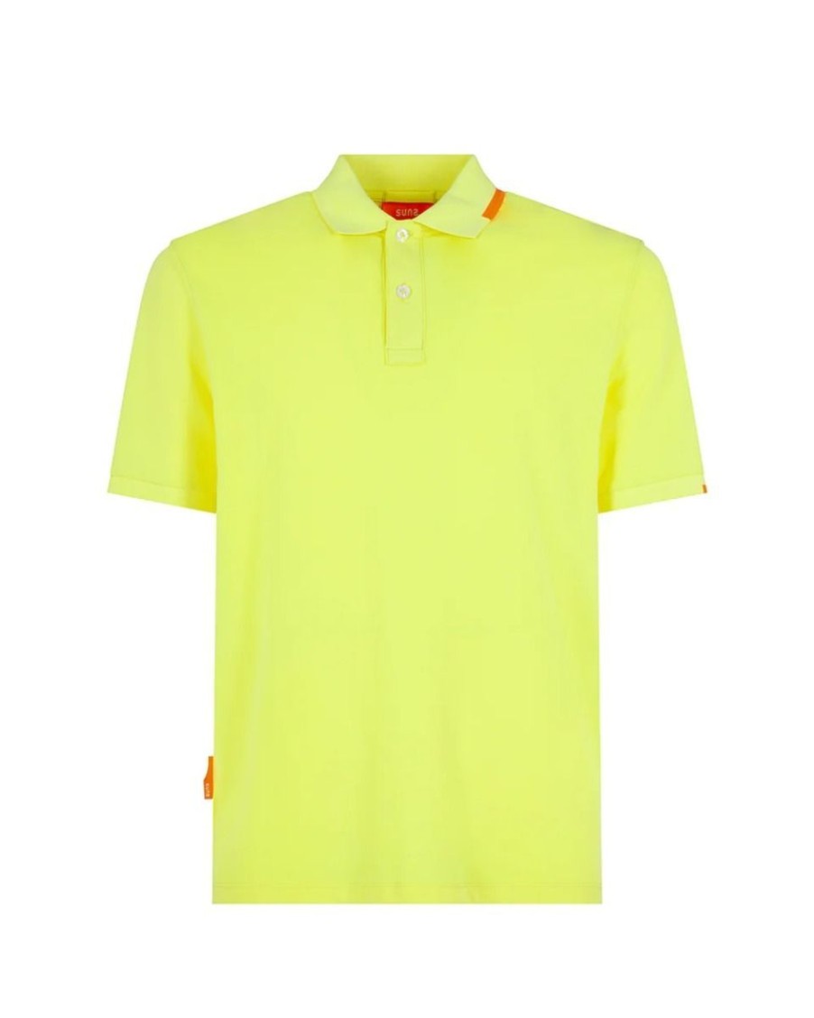 Uomo Suns Abbigliamento | Polo Uomo Suns Federico Classic Tag In Piquet Yellow Pls01037U 123