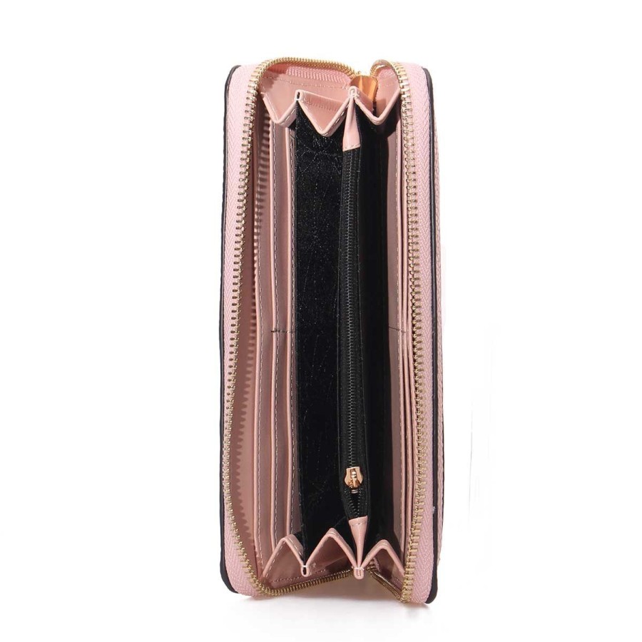 Donna Gattinoni Portafogli | Portafoglio Donna Gattinoni Roma Wallet All Around Zip Large Cloe Pink Bencd8299 123