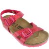 Donna Birkenstock Calzature | Sandalo Birkenstock Rio Kids Hologram Pink Art 1013146 120