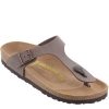 Donna Birkenstock Calzature | Sandalo Infradito Birkenstock Gizeh Mocca Art. 043751 Co