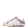 Donna Moschino Calzature | Scarpa Donna Love Moschino Sneakers Glitter Casse25 White / Silver Ja15742 123