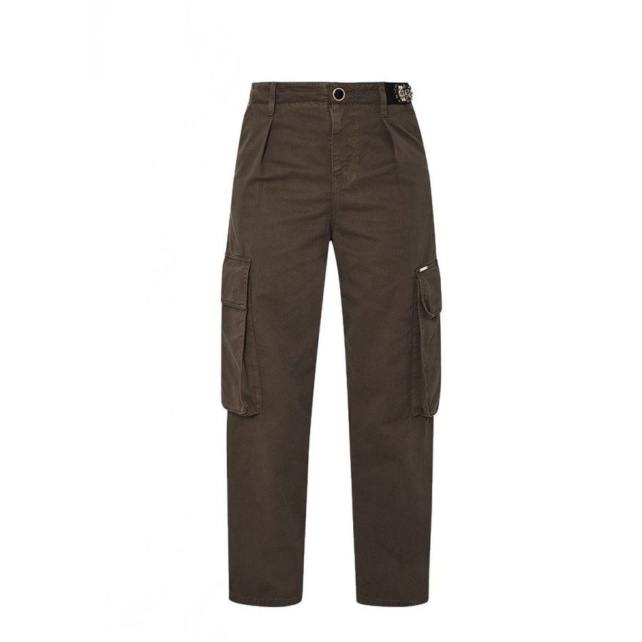 Donna Liu Jo Jeans / Pantaloni | Pantalone Donna Liu Jo Cargo Friend In Gabardina Cocco Wf3168 223