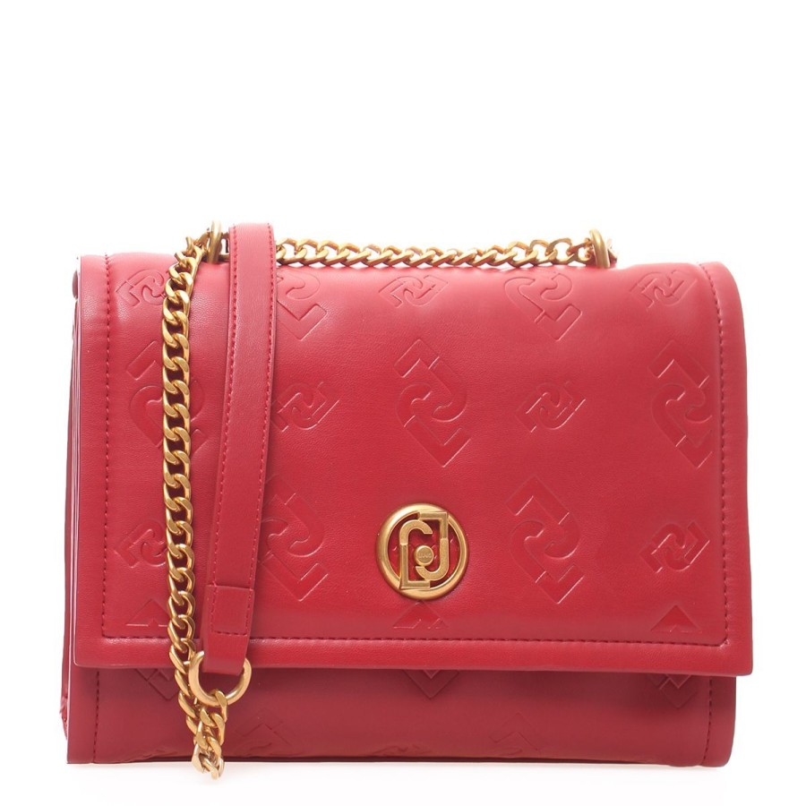 Donna Liu Jo Borse A Spalla | Borsa Donna Liu Jo Crossbody Bag M Oskana Ecs Embossed Red Af3048 223