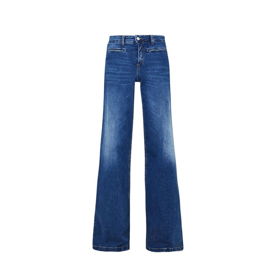 Donna Liu Jo Jeans / Pantaloni | Jeans Donna Liu Jo Flare Parfait Ecosostenibile Bottom Up Denim Scuro Ua3239 123