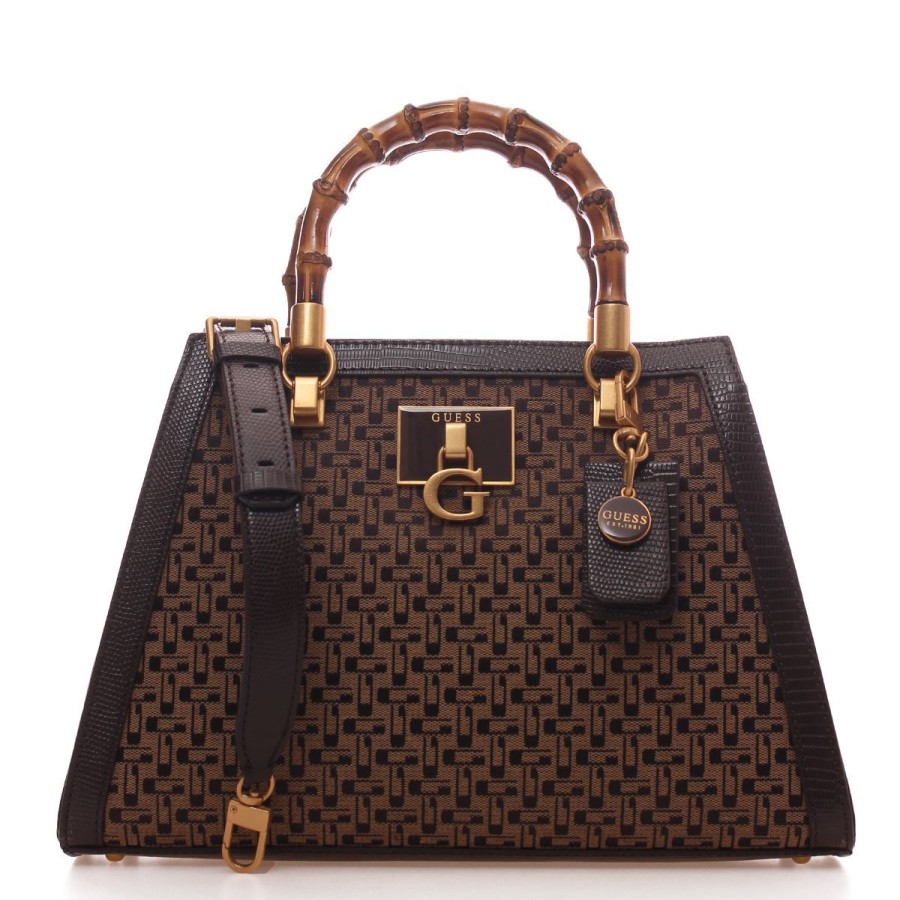 Donna Guess Borse A Mano | Borsa Donna Guess Hand Bag Con Tracolla Stephi Brown Logo Hwjk78750 223