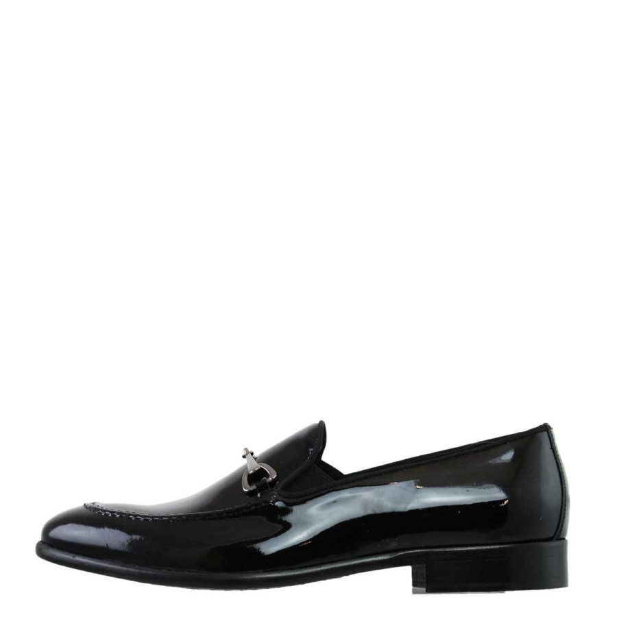 Uomo Veni Classic / Elegance | Scarpa Uomo Veni Mocassino Vernice Morsetti Nero Cn003 119