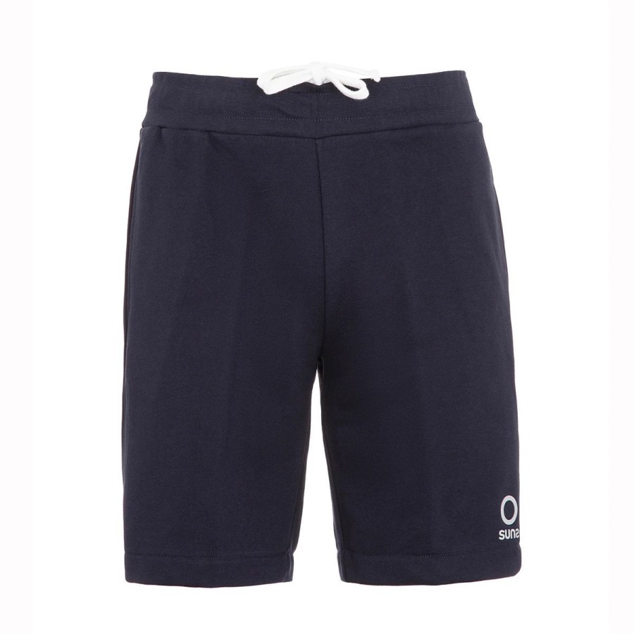 Uomo Suns Abbigliamento | Bermuda Uomo Suns Ale Tag In Felpa Navy Bfs01030U 123