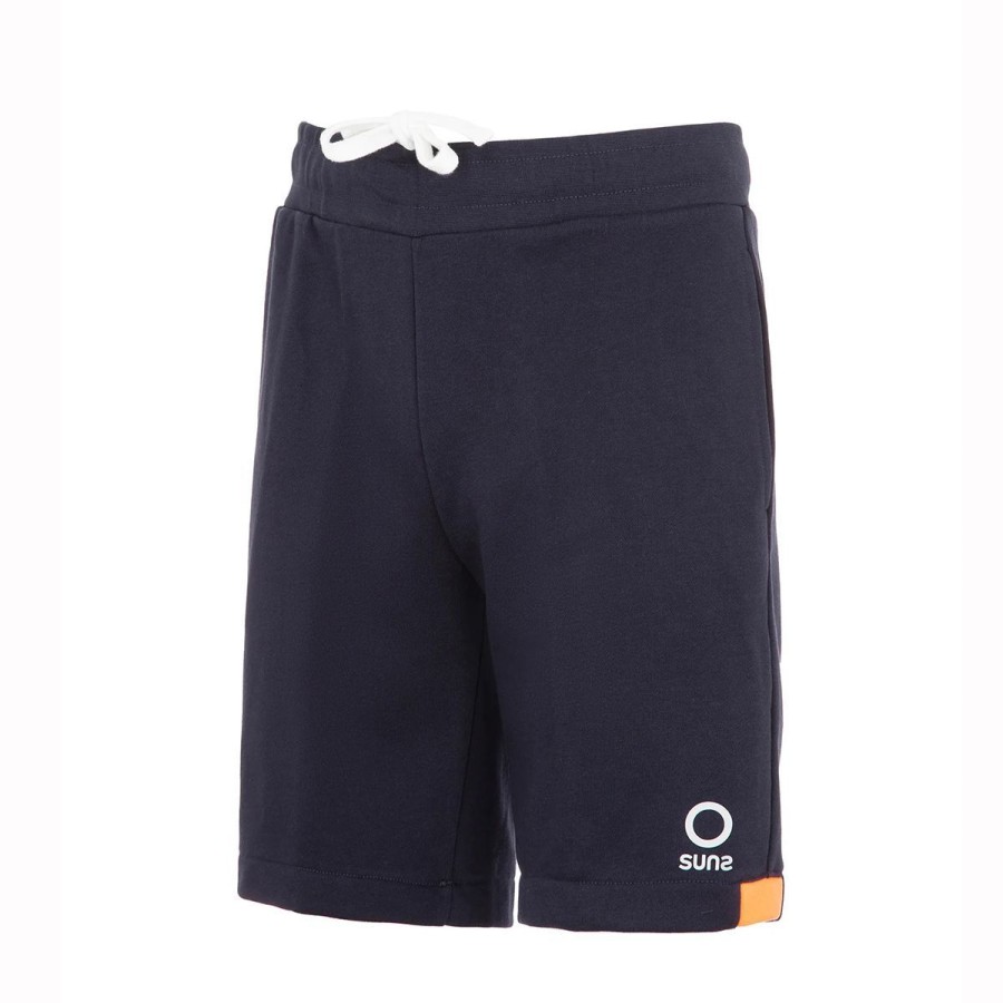 Uomo Suns Abbigliamento | Bermuda Uomo Suns Ale Tag In Felpa Navy Bfs01030U 123