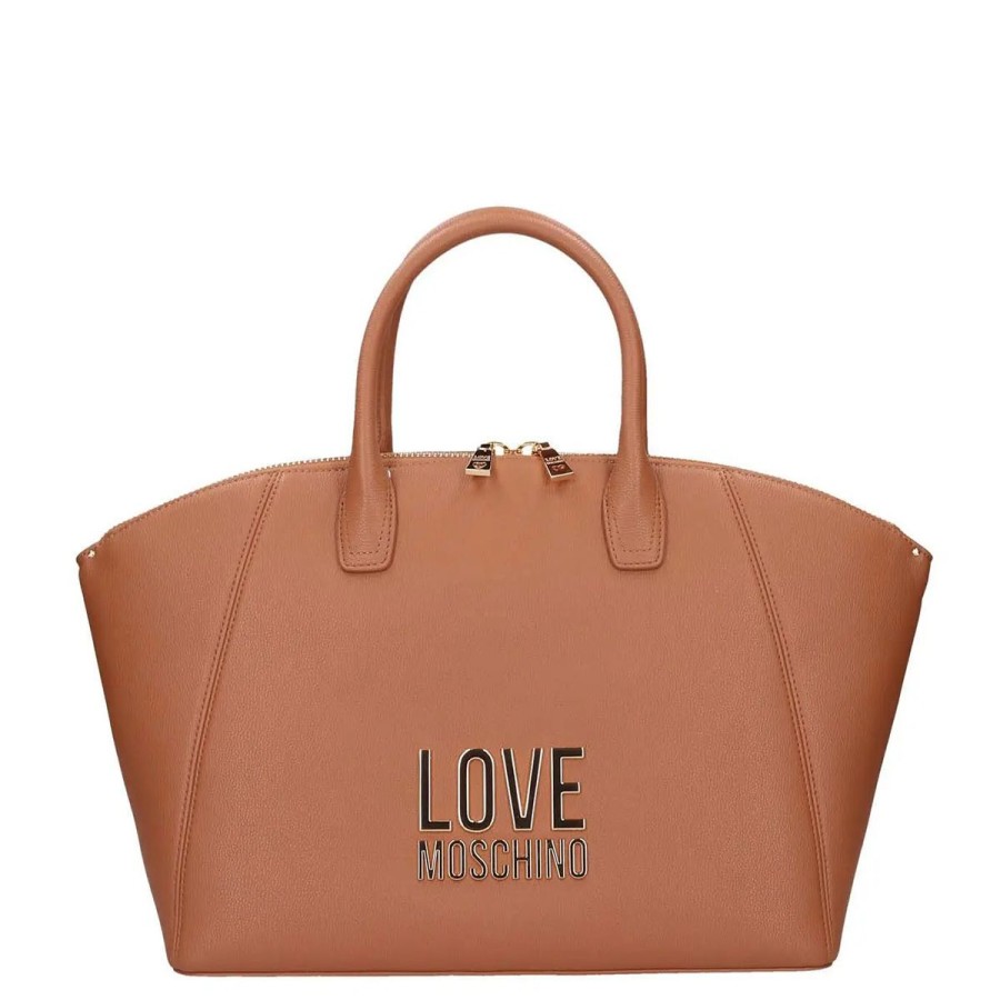 Donna Moschino Borse A Mano | Borsa Donna Love Moschino Hand Bag Con Tracolla Cammello Jc4022 223