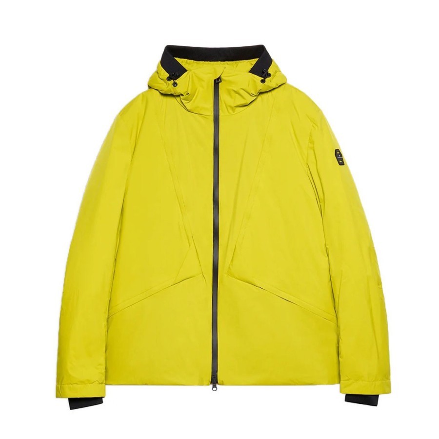 Uomo Piquadro Abbigliamento | Piquadro Giacca Uomo Carcoat Estensibile Giallo Gi6358 223