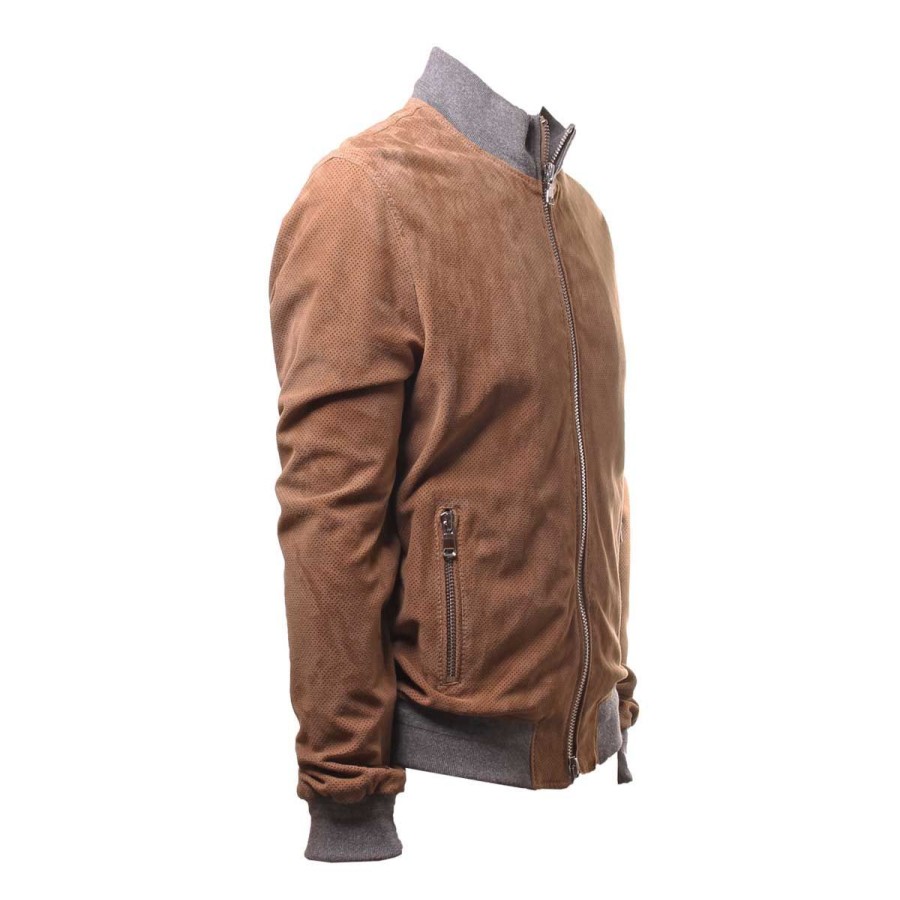 Uomo The Jack Leather Abbigliamento | Giubbino Uomo The Jack Leather Dreke Beige 121