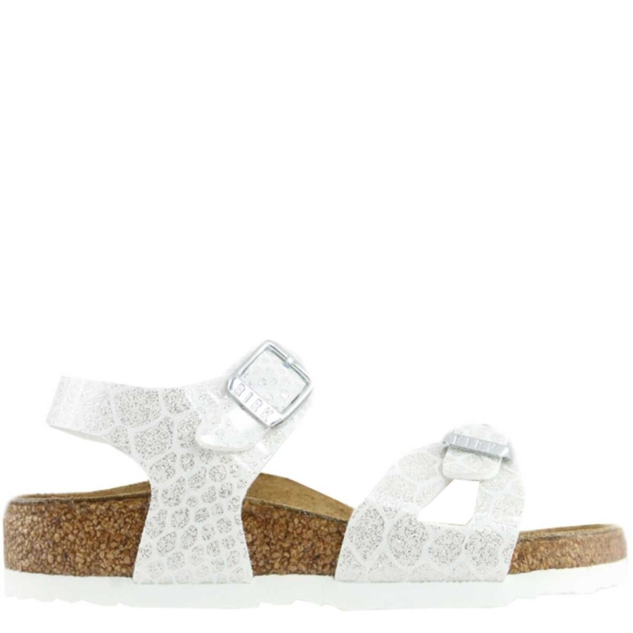 Donna Birkenstock Calzature | Sandalo Birkenstock Rio Kids Magic Snake White Art 1008286 120