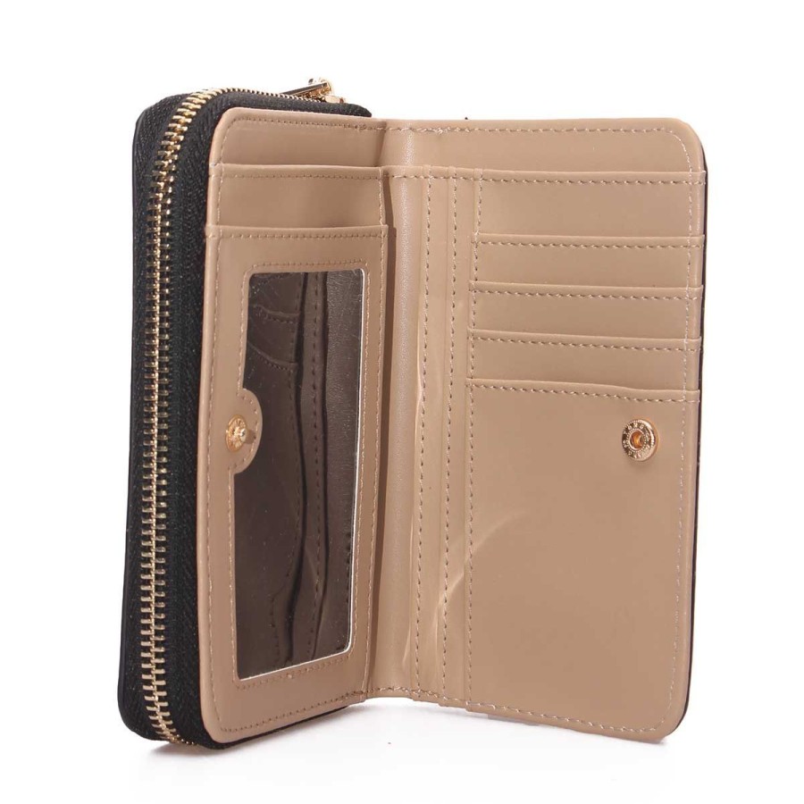 Donna Gattinoni Portafogli | Portafoglio Donna Gattinoni Roma Wallet All Around Zip E Flip Clip M Teodosia Beige Bintd8147 123