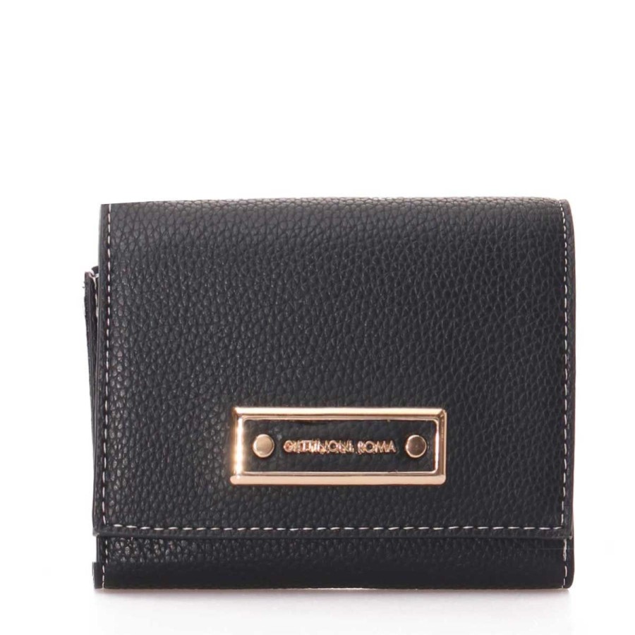 Donna Gattinoni Portafogli | Portafoglio Donna Gattinoni Roma Wallet Clip Cloe Plus Black Bencd8300 123