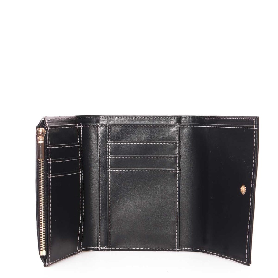 Donna Gattinoni Portafogli | Portafoglio Donna Gattinoni Roma Wallet Clip Cloe Plus Black Bencd8300 123