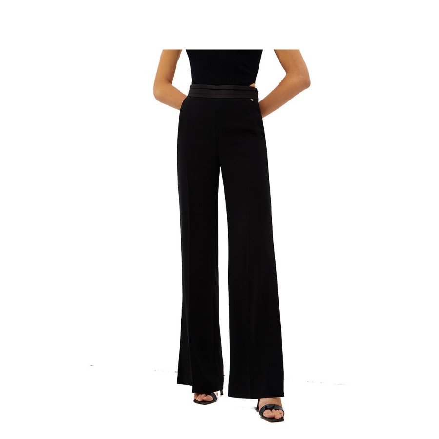 Donna Liu Jo Jeans / Pantaloni | Pantaloni Donna Liu Jo A Palazzo Black Ca3176 123