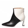 Donna Pollini Calzature | Stivaletti Donna Pollini Karluv Most Vitello Bicolore Bianco E Nero Sa21227 221