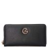 Donna Gattinoni Portafogli | Portafoglio Donna Gattinoni Roma Wallet All Around Zip Large Lady Black Bendy8264 123