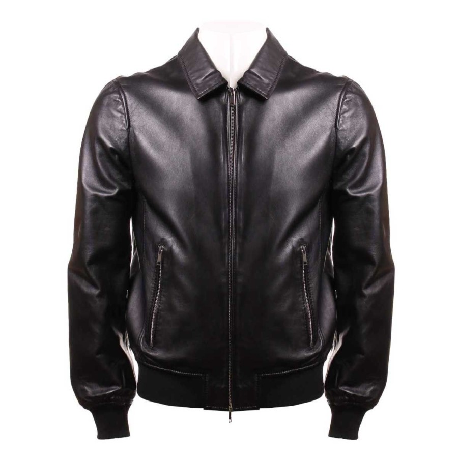 Uomo The Jack Leather Abbigliamento | Giubbino Uomo The Jack Leather N.Yorker Nero 121