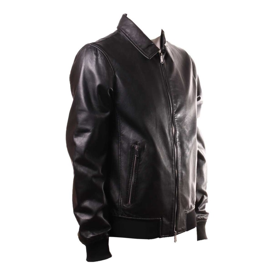 Uomo The Jack Leather Abbigliamento | Giubbino Uomo The Jack Leather N.Yorker Nero 121