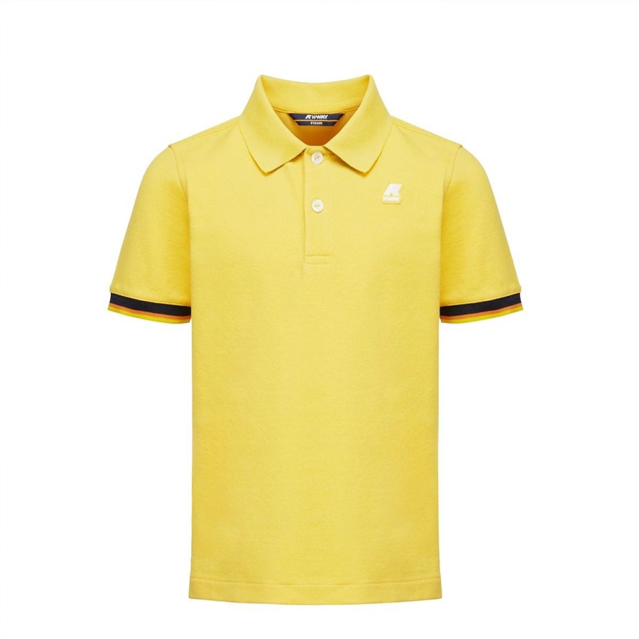 Kid & Youth K-Way T Shirt | Polo Kid & Youth K-Way Vincent Yellow K2128K Co