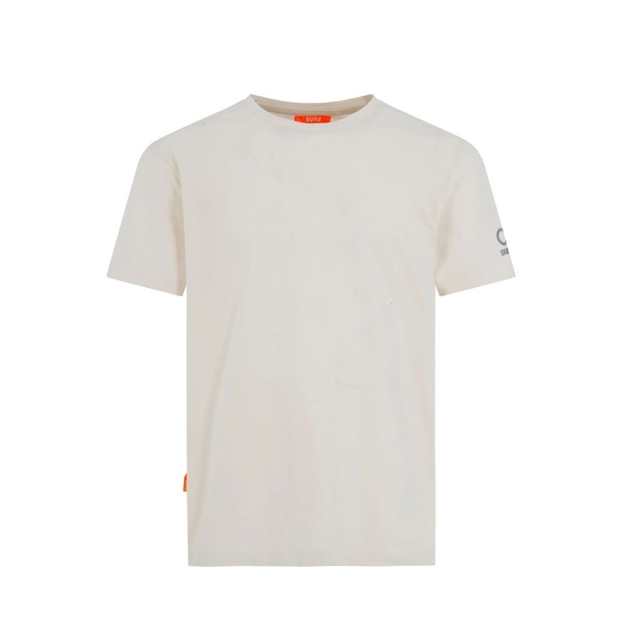 Uomo Suns Abbigliamento | T Shirt Uomo Suns Paolo Photo In Cotone Off White Tss01048U 123