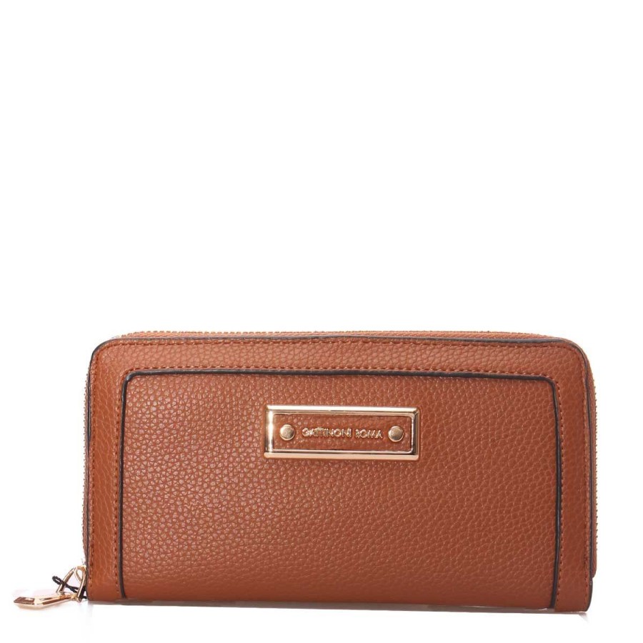 Donna Gattinoni Portafogli | Portafoglio Donna Gattinoni Roma Wallet All Around Zip Large Cloe Tan Bencd8299 123