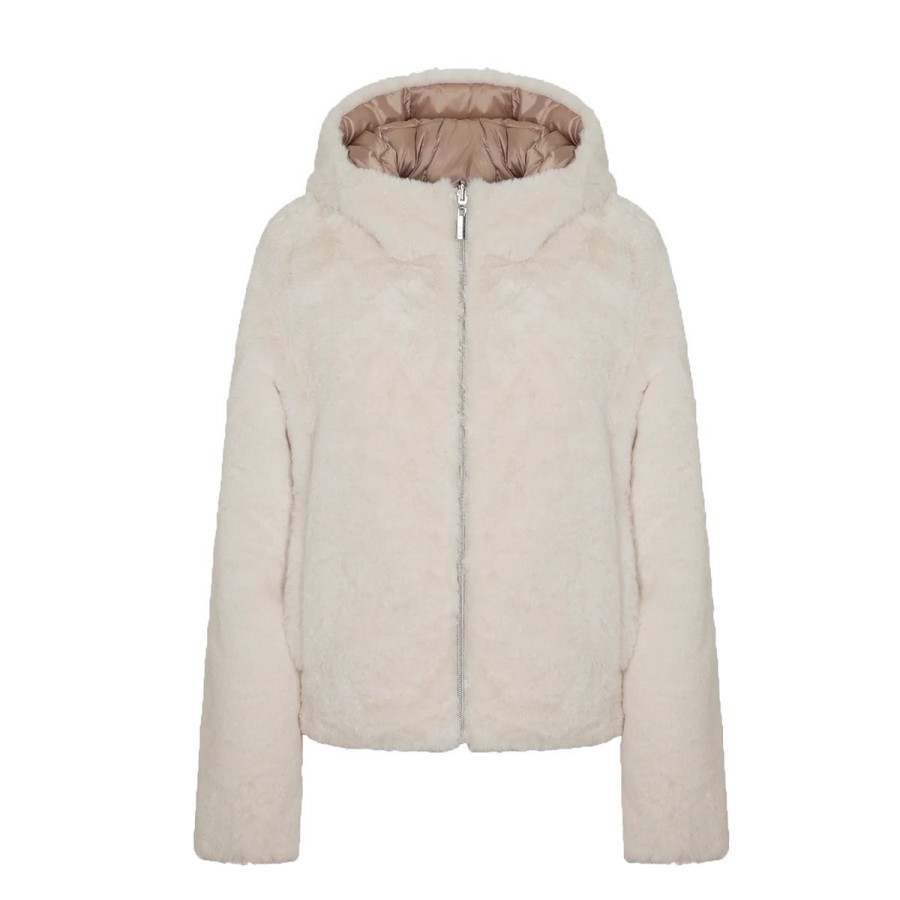 Donna Suns Capispalla | Giacca Donna Suns Metalia Bifur Off White Gbs33039D 223