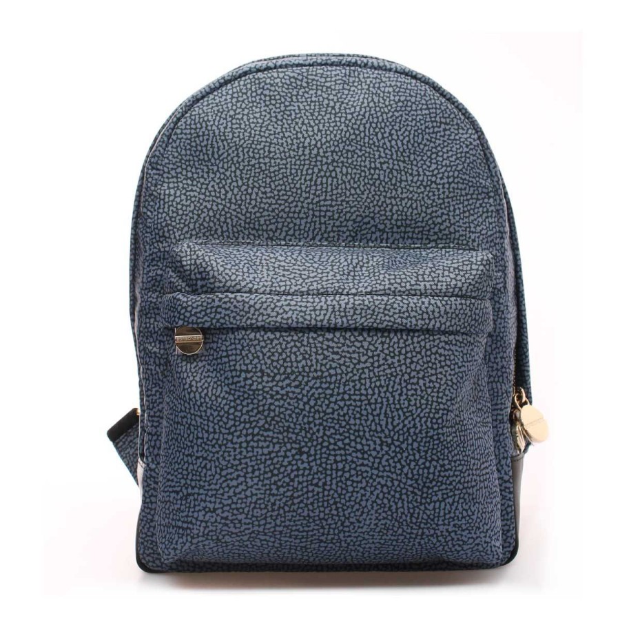 Donna Borbonese Borse A Spalla | Zaino Donna Borbonese Backpack Blue/Black 934105 Co