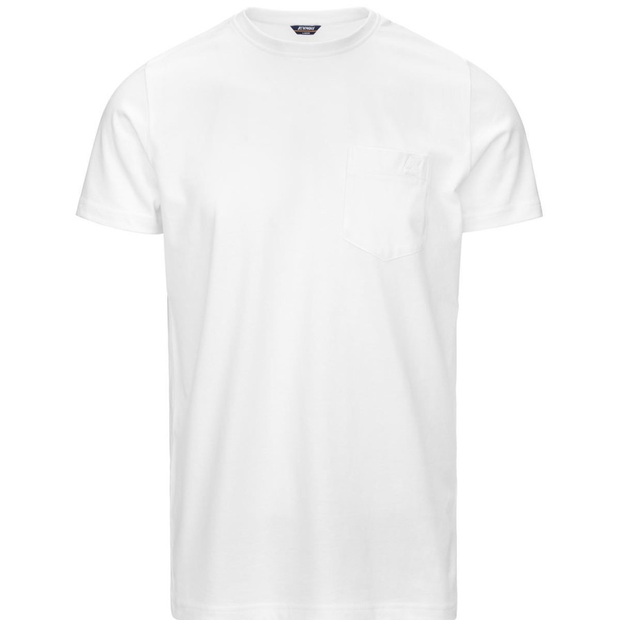 Uomo K-Way Abbigliamento | T-Shirt Uomo K-Way Sigur White K00Ai30 122