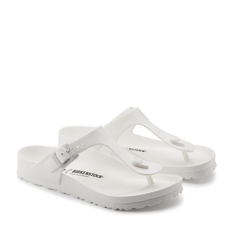 Donna Birkenstock Calzature | Infradito Unisex Birkenstock Gizeh Essentials Eva White 128221 Co