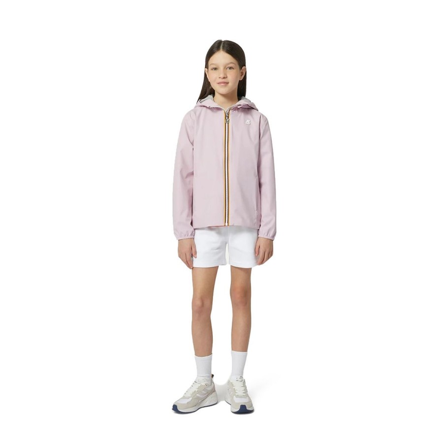 Kid & Youth K-Way Capispalla | Giacca Kid & Youth K-Way Marguerite Stretch Poly Jersey Rose K81256W Co