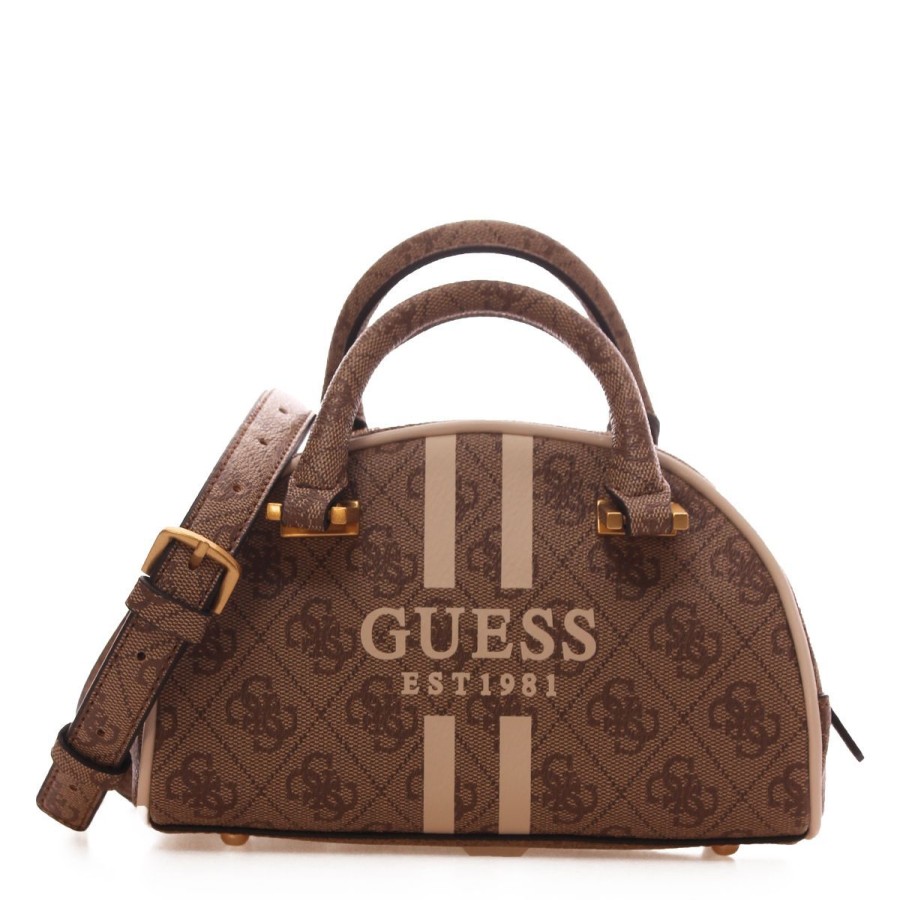 Donna Guess Borse A Spalla | Borsa Donna Guess Bowler Bag Mildred Mini Black N Hwvsb8962 223