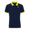 Uomo K-Way Abbigliamento | Polo Uomo K-Way Vincent Bicolor Blue / Yellow K00Bg5 121