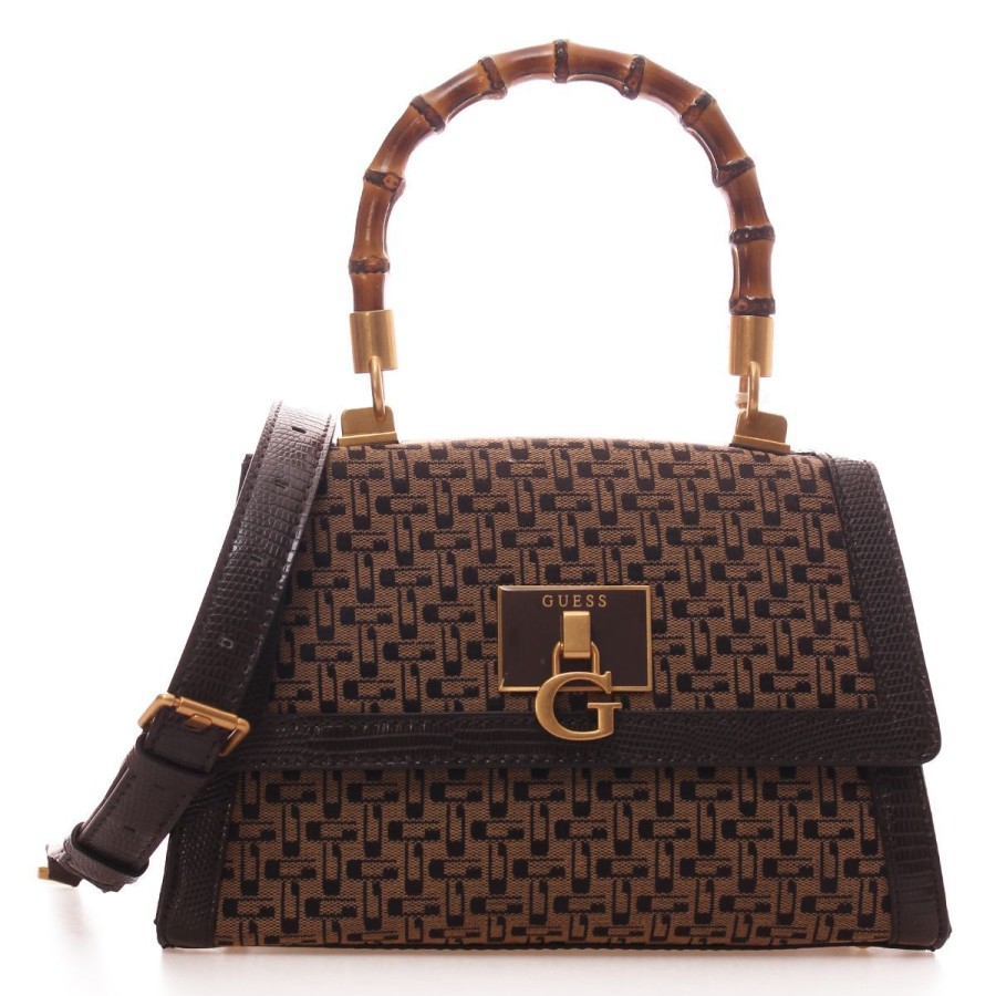 Donna Guess Borse A Mano | Borsa Donna Guess Hand Bag Con Tracolla Stephi Brown Logo Hwjk78752 223