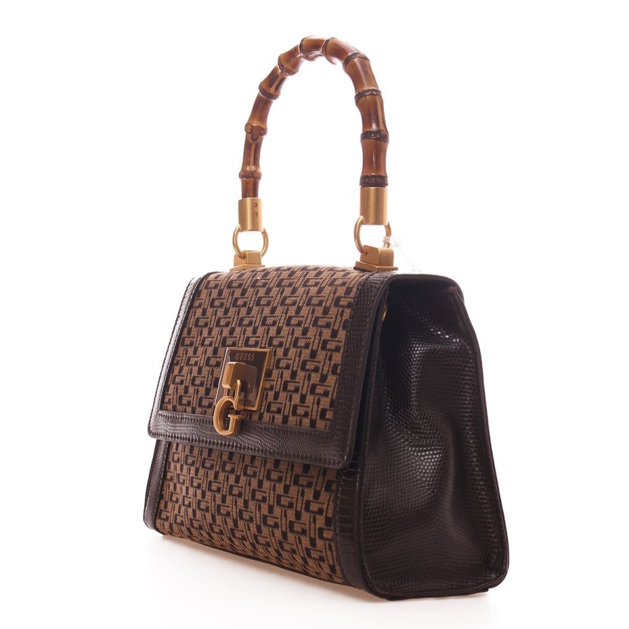 Donna Guess Borse A Mano | Borsa Donna Guess Hand Bag Con Tracolla Stephi Brown Logo Hwjk78752 223