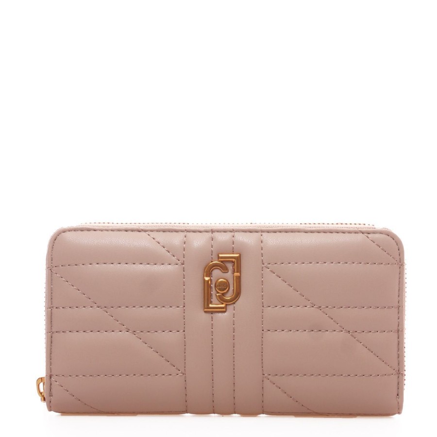 Donna Liu Jo Portafogli | Portafoglio Donna Liu Jo Wallet Metalasse' Achala Taupe Af3127 223