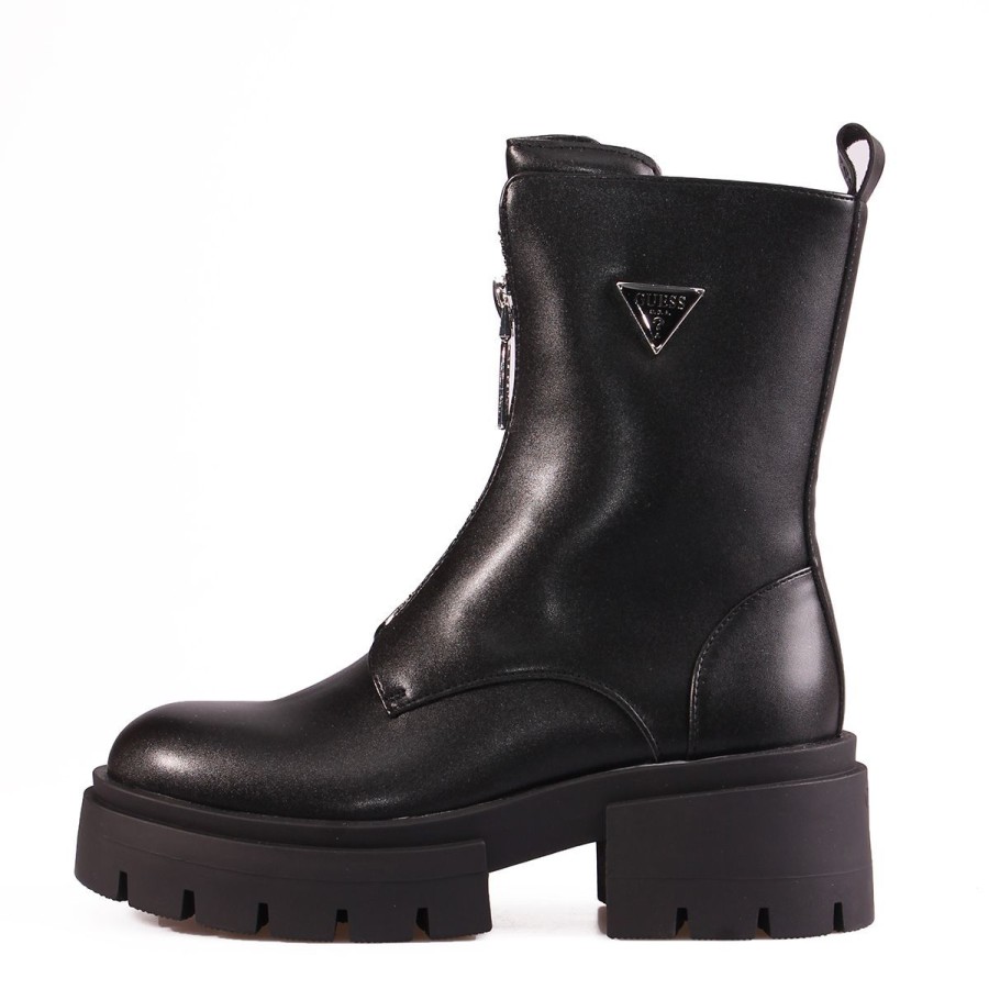 Donna Guess Calzature | Scarpa Donna Guess Stivaletti Leila Cerniera Nero Fl8Ilaele 223