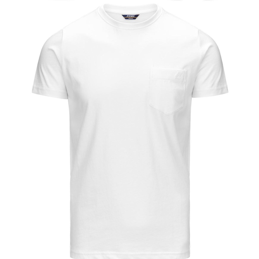 Uomo K-Way Abbigliamento | T-Shirt Uomo K-Way Sigur White K00Ai3 121