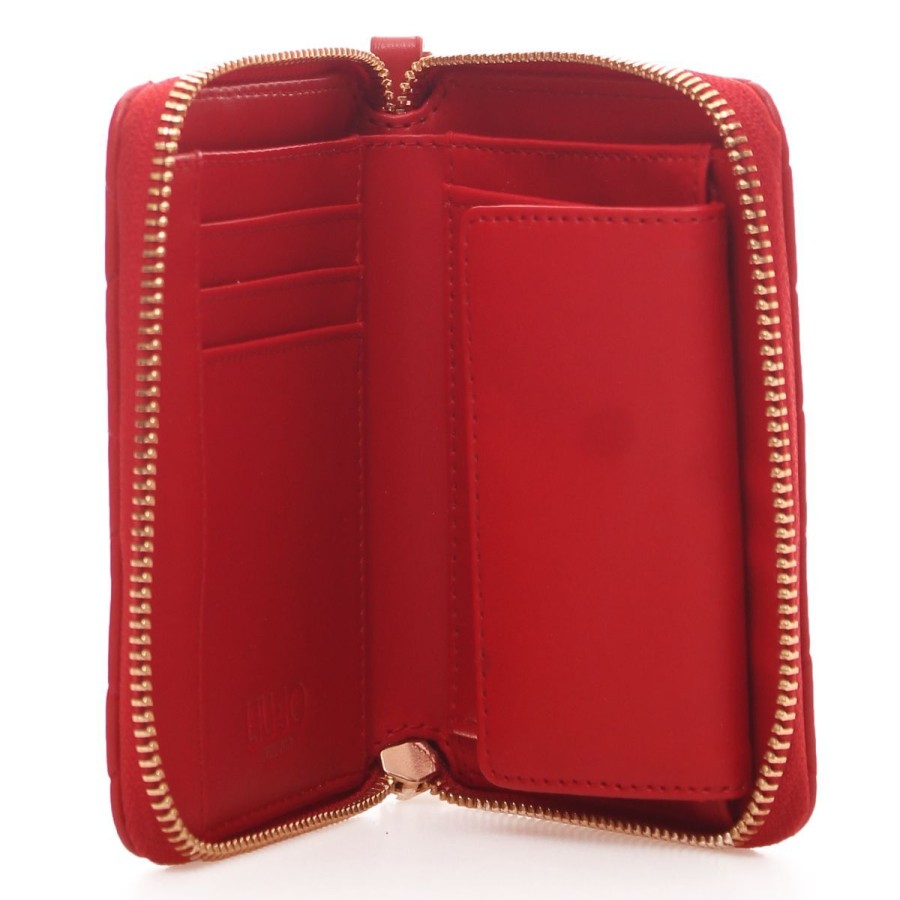 Donna Liu Jo Portafogli | Portafoglio Donna Liu Jo Wallet Ecs Metalasse' Astilbe Strawberry Af3363 223