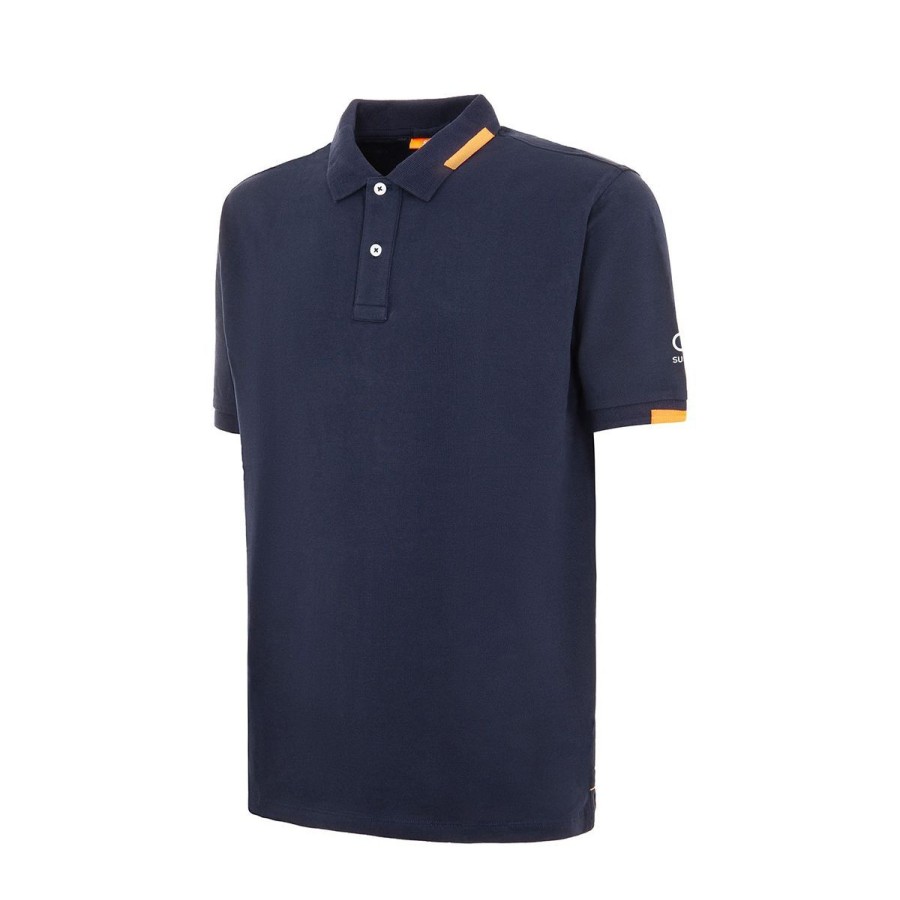 Uomo Suns Abbigliamento | Polo Uomo Suns Federico Classic Tag In Piquet Navy Pls01037U 123