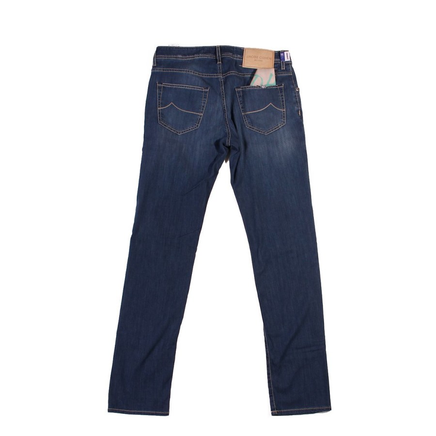 Uomo Jacob Cohen Abbigliamento | Jeans Uomo Jacob Cohen 5 Tasche Nick Slim Fit 493 Denim S3735493D Co