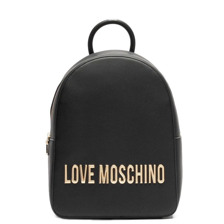 Donna Moschino Zaini | Zaino Donna Love Moschino Backpack Maxi Logo Nero Jc4193 223